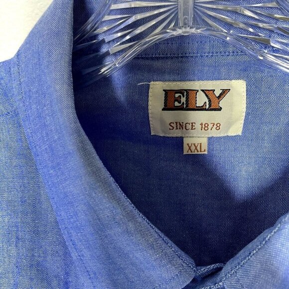 Men's Blue Short Sleeve Shirt - Picture 2 of 6